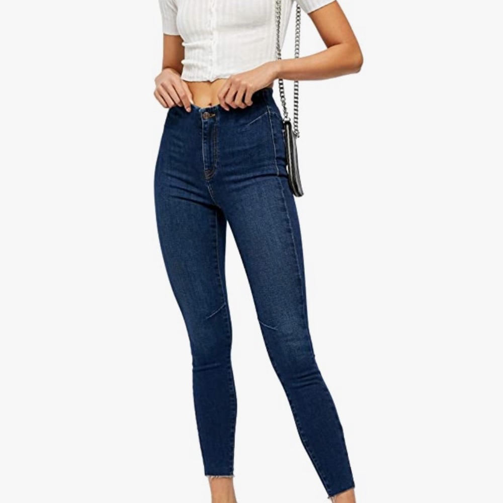 Free People Miles Away high waist skinny Jeans